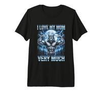 J'aime Beaucoup ma mère Brainrot Alpha Wolf Meme T-Shirt Haut de Gamme