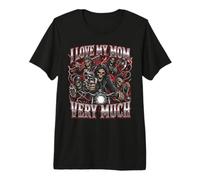J'aime Beaucoup ma mère Hard Skeleton Meme Bootleg T-Shirt Haut de Gamme