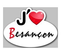 J'aime Besançon - 15x11cm - Sticker/Autocollant