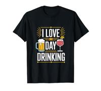 J'aime Boire de la bière ou du vin T-Shirt Graphique avec Valeur