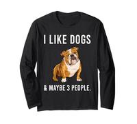 J'aime Bouledogue Et Peut-Être 3 Personnes Manche Longue