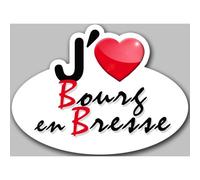 J'aime Bourg En Bresse (15x11cm) - Sticker/Autocollant