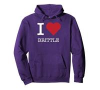 J'aime Brittle, J'aime Brittle Sweat à Capuche, Unisexe pour Adultes, Violet, XXL