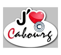 J'aime Cabourg (5x3.7cm) - Sticker/Autocollant