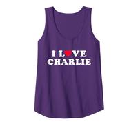 J'aime Charlie faisant correspondre le nom de ma petite amie et de mon petit ami Charlie Débardeur