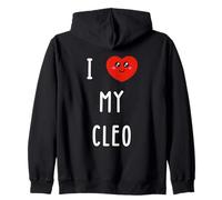 J'aime Cleo Nom Drôle Sweat à Capuche
