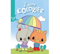 J'aime colorier (4-6 ans) (Lapine et chat) - Elen Lescoat - Hemma - broché - Document jeunesse