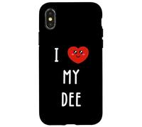 J'aime Dee Nom Drôle Coque pour iPhone X/XS