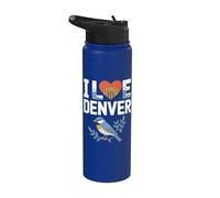 J'aime Denver avec la nature du Colorado Stainless Steel Insulated Water Bottle