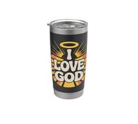 J'aime Dieu, dévotion spirituelle, fidèle Gobelet isotherme en acier inoxydable double paroi