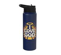J'aime Dieu, dévotion spirituelle, fidèle Stainless Steel Insulated Water Bottle