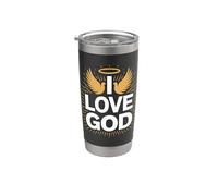 J'aime Dieu : Faith Wings Halo, source d'inspiration Gobelet isotherme en acier inoxydable double paroi
