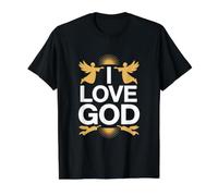 J'aime Dieu Inspiration spirituelle Angelic T-Shirt Graphique avec Valeur