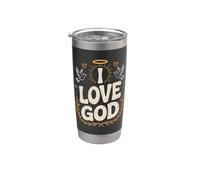 J'aime Dieu, une dévotion fidèle et inspirante Gobelet isotherme en acier inoxydable double paroi