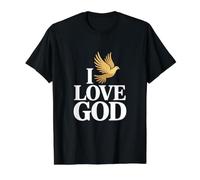 J'aime Dieu, Une Foi chrétienne inspirante Dove T-Shirt Graphique avec Valeur