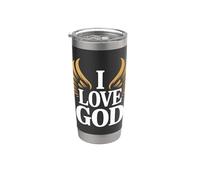 J'aime Dieu, une foi inspirante Gobelet isotherme en acier inoxydable double paroi