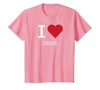 J'aime Duck, J'adore Duck T-Shirt, Enfant, Rose, 2 Ans