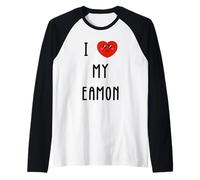 J'aime Eamon Nom Drôle Manche Raglan