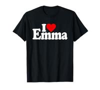 J'aime Emma J'aime Le NOM D'EMMA en Forme DE CŒUR sur Un T-Shirt T-Shirt