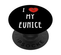 J'aime Eunice Nom Drôle PopSockets PopGrip Adhésif