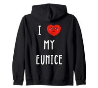 J'aime Eunice Nom Drôle Sweat à Capuche