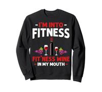 J'aime Fitness Wine in My Mouth Funny Gym Workout Lover Sweatshirt