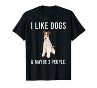 J'Aime Fox Terrier À Poil Dur Et Peut-Être 3 Personnes T-Shirt