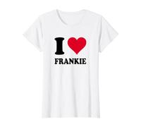 J'aime Frankie T-Shirt Graphique avec Valeur, Femme, Blanc, XS