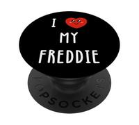 J'aime Freddie Nom Drôle PopSockets PopGrip Adhésif