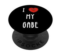 J'aime Gabe Nom Drôle PopSockets PopGrip Adhésif