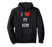 J'aime Gina Nom Drôle Sweat à Capuche