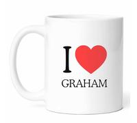 J'Aime Graham Mug À Café Drôle Tasses À Thé Pratiques Tasse Pour Travail Maison Cacao Bureau 330Ml