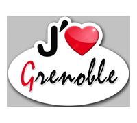 J'aime Grenoble - 15x11cm - Sticker/Autocollant