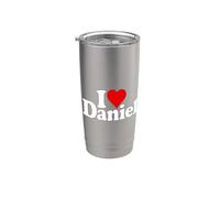 J'AIME HEART DANIEL DAN DANNY Gobelet isotherme en acier inoxydable double paroi
