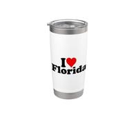 J'AIME HEART FLORIDA FL FLA Gobelet isotherme en acier inoxydable double paroi