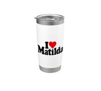 J'AIME HEART MATILDA TILDA TIL MATTY Gobelet isotherme en acier inoxydable double paroi