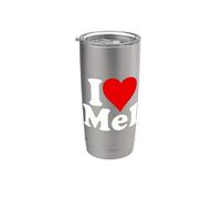 J'AIME HEART MEL MELVIN MELANIE MELINDA MELISSA MELODY Gobelet isotherme en acier inoxydable double paroi
