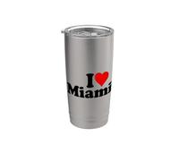 J'AIME HEART MIAMI EN FLORIDE Gobelet isotherme en acier inoxydable double paroi