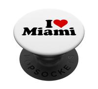 J'aime Heart Miami en Floride PopSockets PopGrip Adhésif