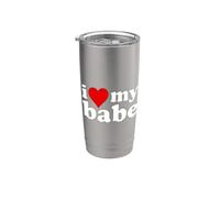 J'AIME HEART MY BABY PARTNER Gobelet isotherme en acier inoxydable double paroi