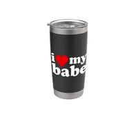 J'AIME HEART MY BABY PARTNER Gobelet isotherme en acier inoxydable double paroi