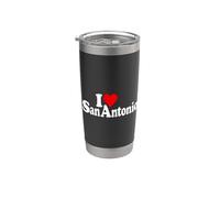 J'AIME HEART SAN ANTONIO AU TEXAS Gobelet isotherme en acier inoxydable double paroi