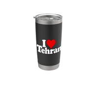 J'AIME HEART TEHRAN CITY IRAN Gobelet isotherme en acier inoxydable double paroi