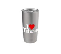 J'AIME HEART TEHRAN CITY IRAN Gobelet isotherme en acier inoxydable double paroi