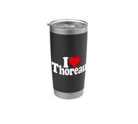 J'AIME HEART THOREAU HENRY DAVID THOREAU Gobelet isotherme en acier inoxydable double paroi