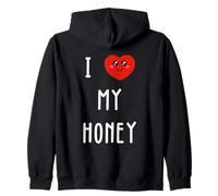 J'aime Honey Nom Drôle Sweat à Capuche