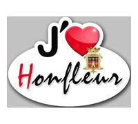 J'aime Honfleur - 15x11cm - Sticker/Autocollant