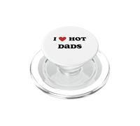 J'aime Hot Dads Funny Red Heart Hot Dad Lover Family Father PopSockets PopGrip pour MagSafe