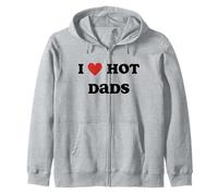J'aime Hot Dads Funny Red Heart Hot Dad Lover Family Father Sweat à Capuche