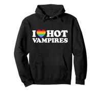 J'aime Hot Vampire Funny Vampiric Blood Book Gay Fan Pride Sweat à Capuche